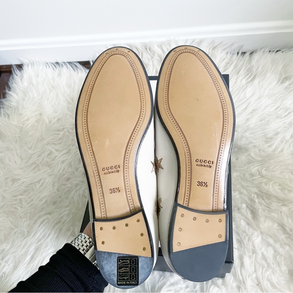 Gucci Bee Star Embroidered Leather Loafer White
Gold size 36.5 NEW - Picture 7 of 9
